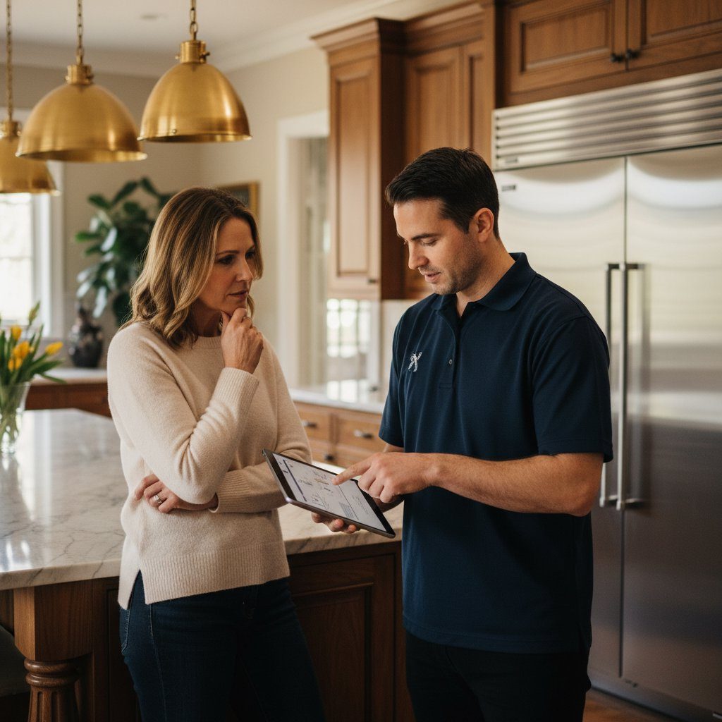 Appliance repair consultation in Denver home